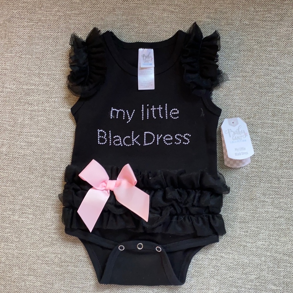 NWT 0-6 month black dress